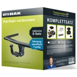 Set: Anhängerkupplung Starr Auto Hak + Elektrosatz 7-pol Trail-tec Peugeot 308 Fliessheck 09.2007 - 04.2011