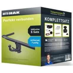 Set: Anhängerkupplung Abnehmbar Auto Hak + Elektrosatz 7-pol Trail-tec Skoda Octavia Fliessheck 11.2012 - 02.2020